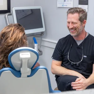 Dr. Seth Wasson with happy patient